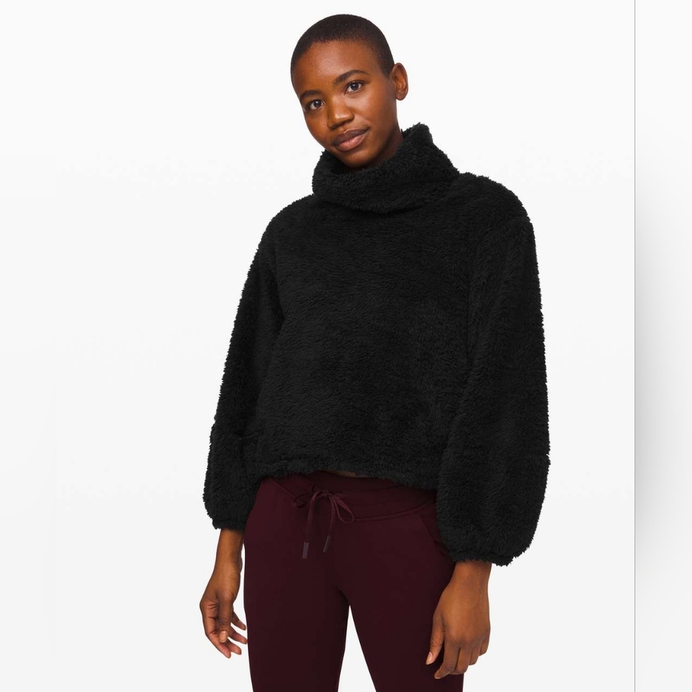 Lululemon Warmth Restore Sherpa Pullover Black XSmall small black fleece
